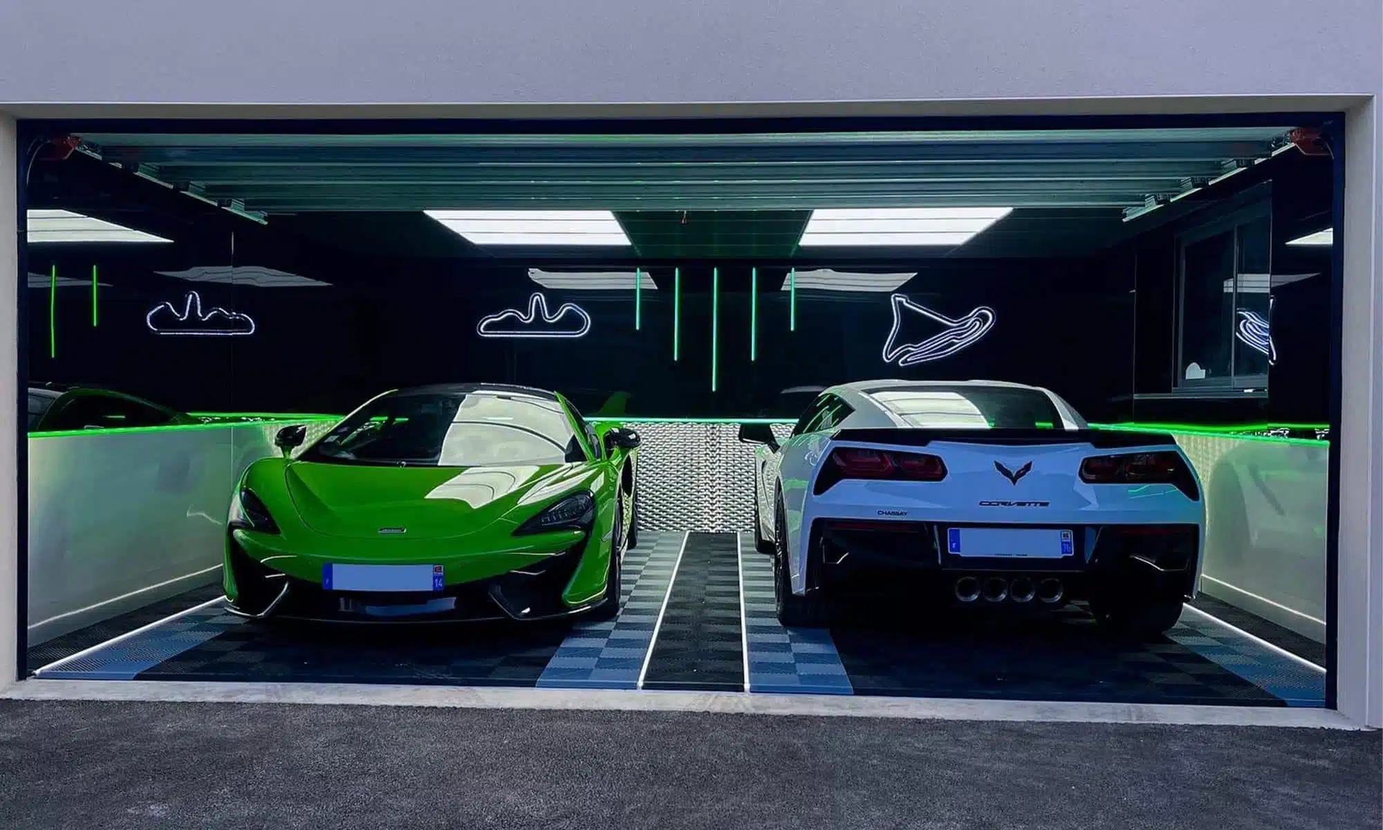 aménagement de garage pour Corvette