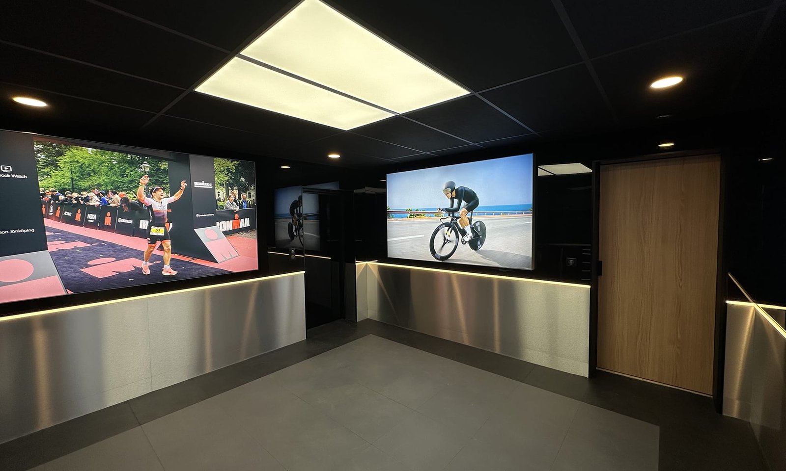 Espace sportif dans un garage sur mesure