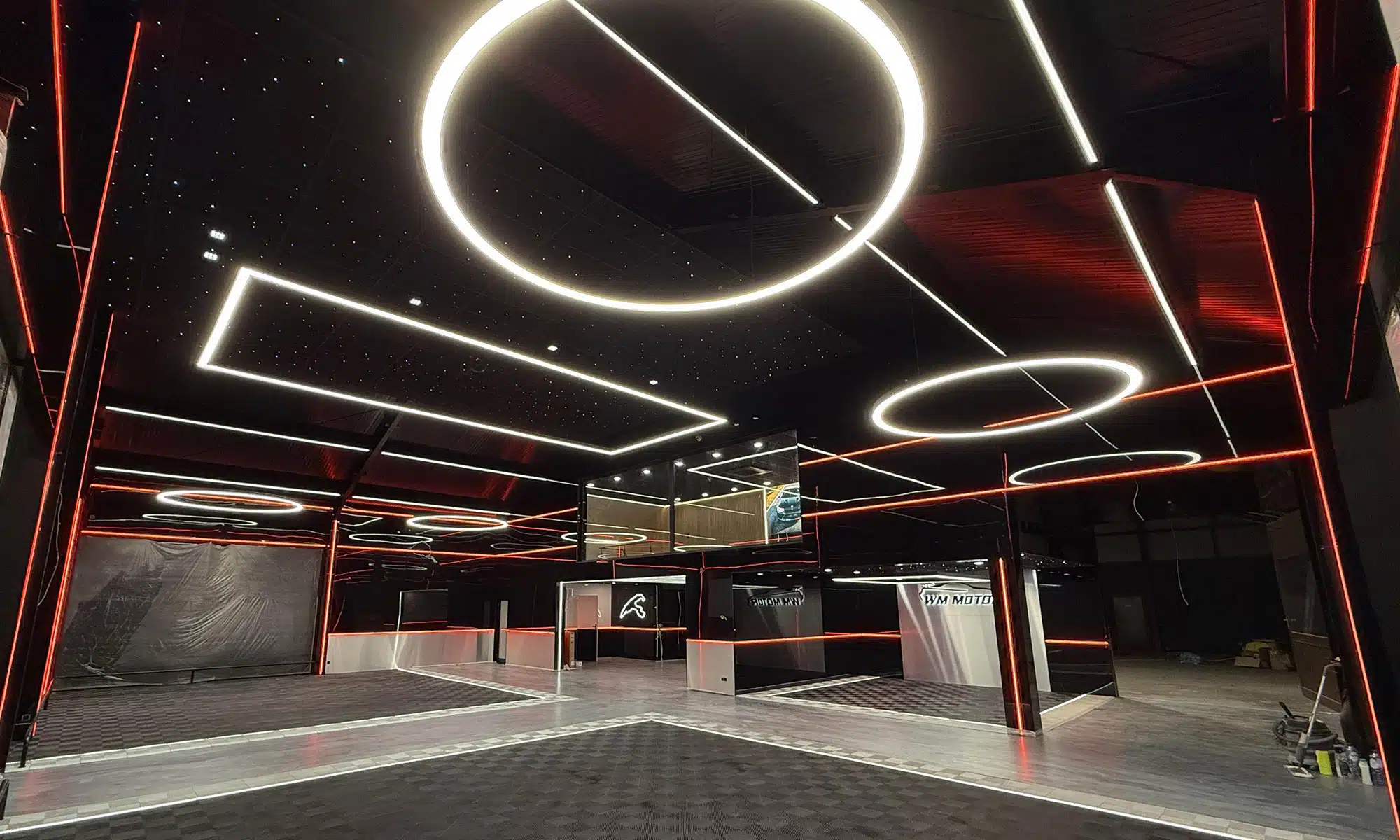 ambiance lumineuse dans un garage sur mesure Innova-Box